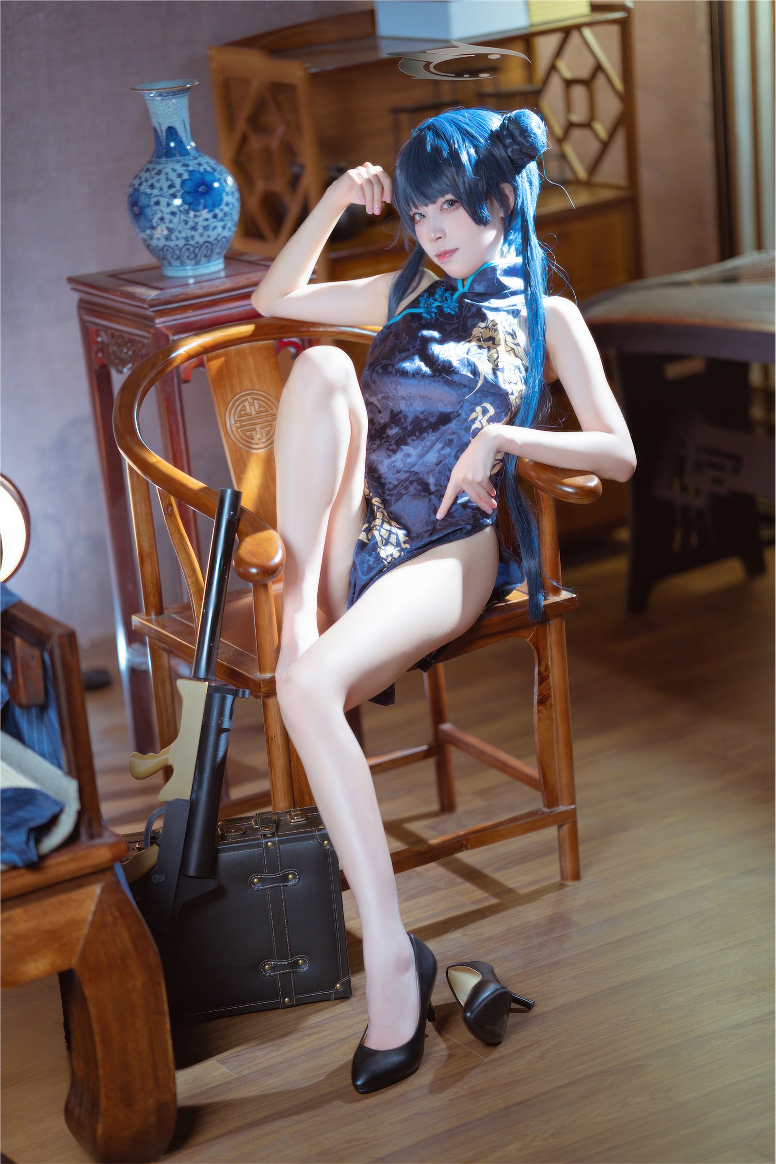 Is it the Three Worlds - NO.031 Blue Archival Concubine Saki Qipao(41)